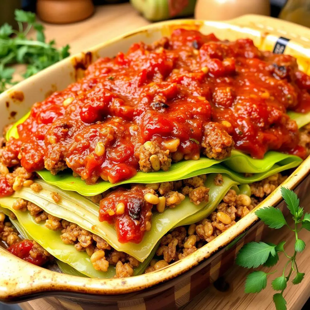 Making the perfect meat filling for a beef chuck tender roast, with ground beef, herbs, spices, and sautéed vegetables being mixed together in a skillet.